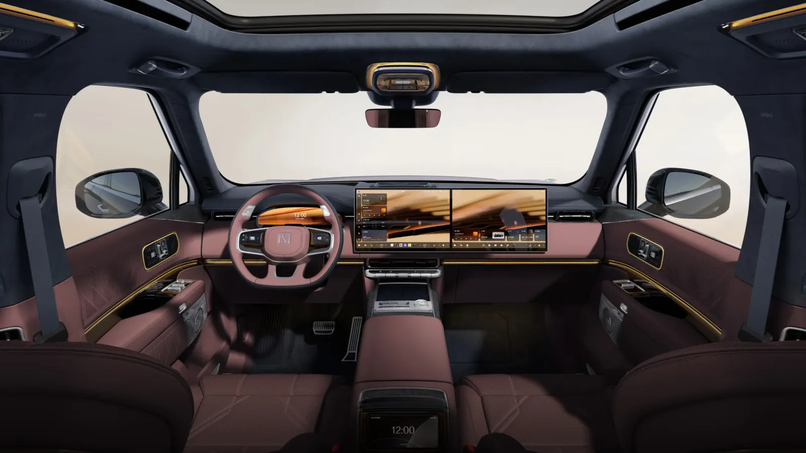 ZEEKR 9X 5-Seat — Burgundy cabin